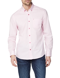 Jeff Banks Casual Pink Weave Check Shirt