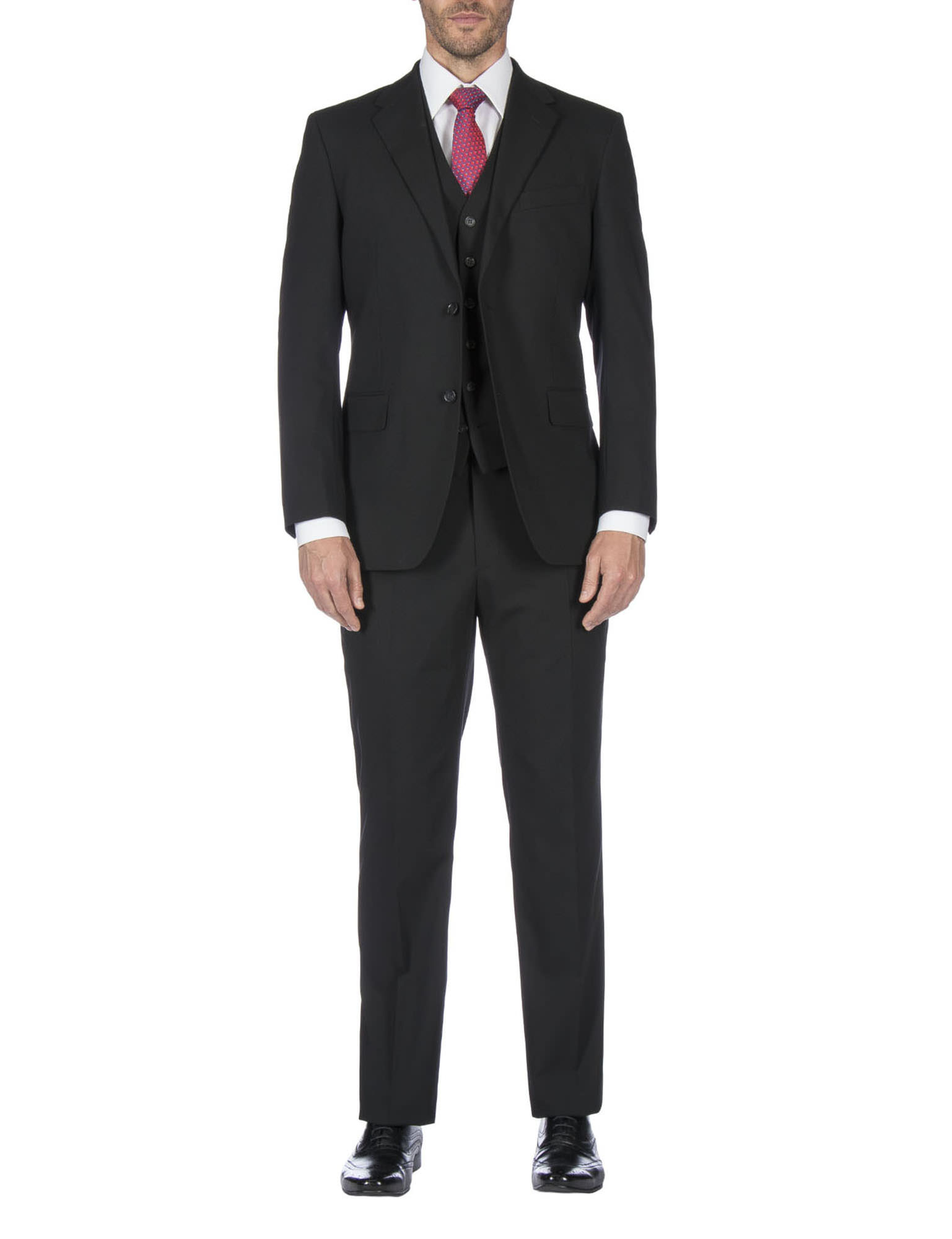 Men's 3pce Black Performance Travel Suit | Jeff Banks