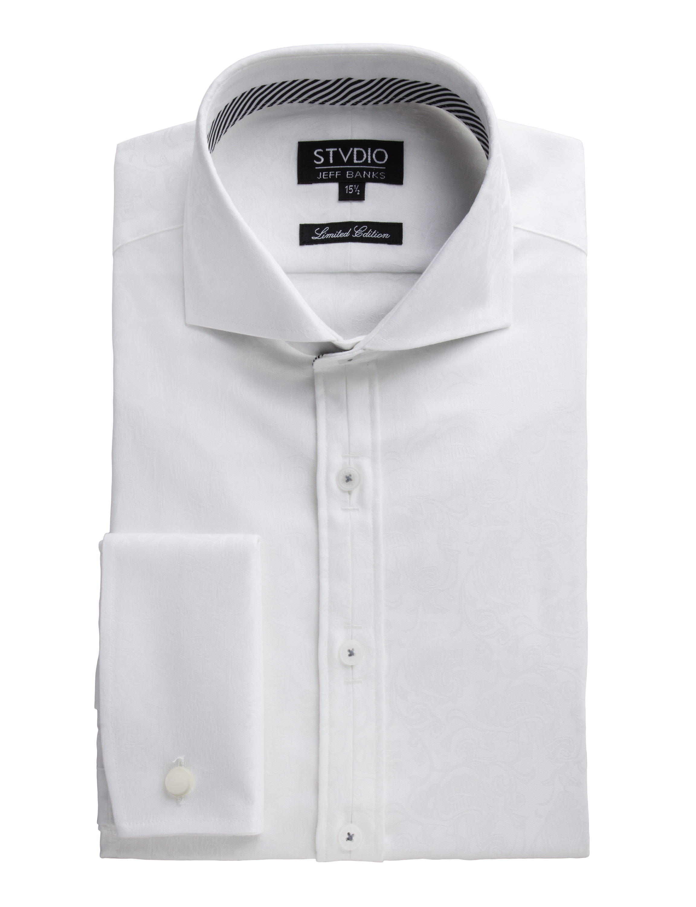 Stvdio by Jeff Banks Stvdio by Jeff Banks White Paisley Jacquard Shirt ...