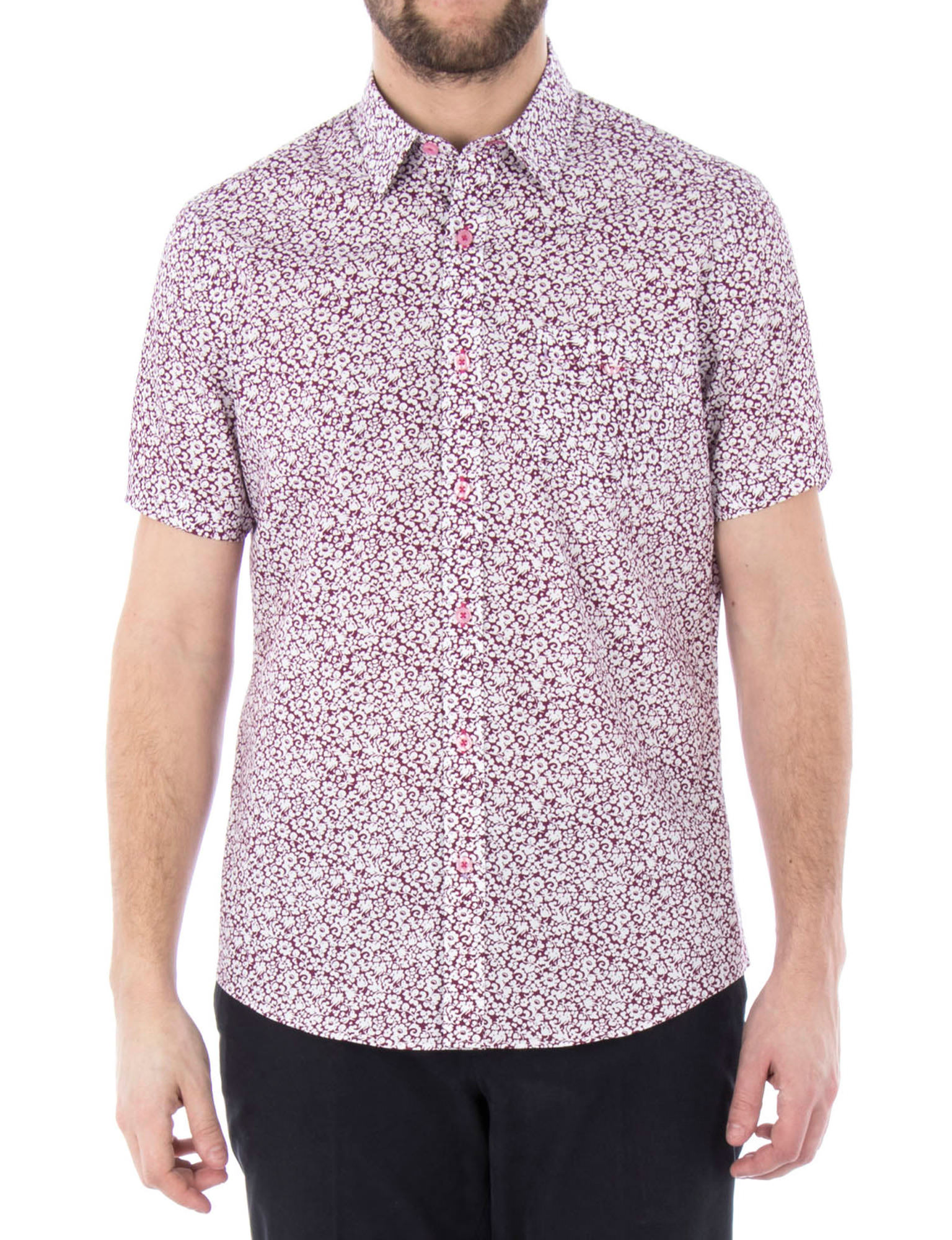 Jeff Banks Stvdio by Jeff Banks Shirt Berry Swirl Floral Print Shirt ...