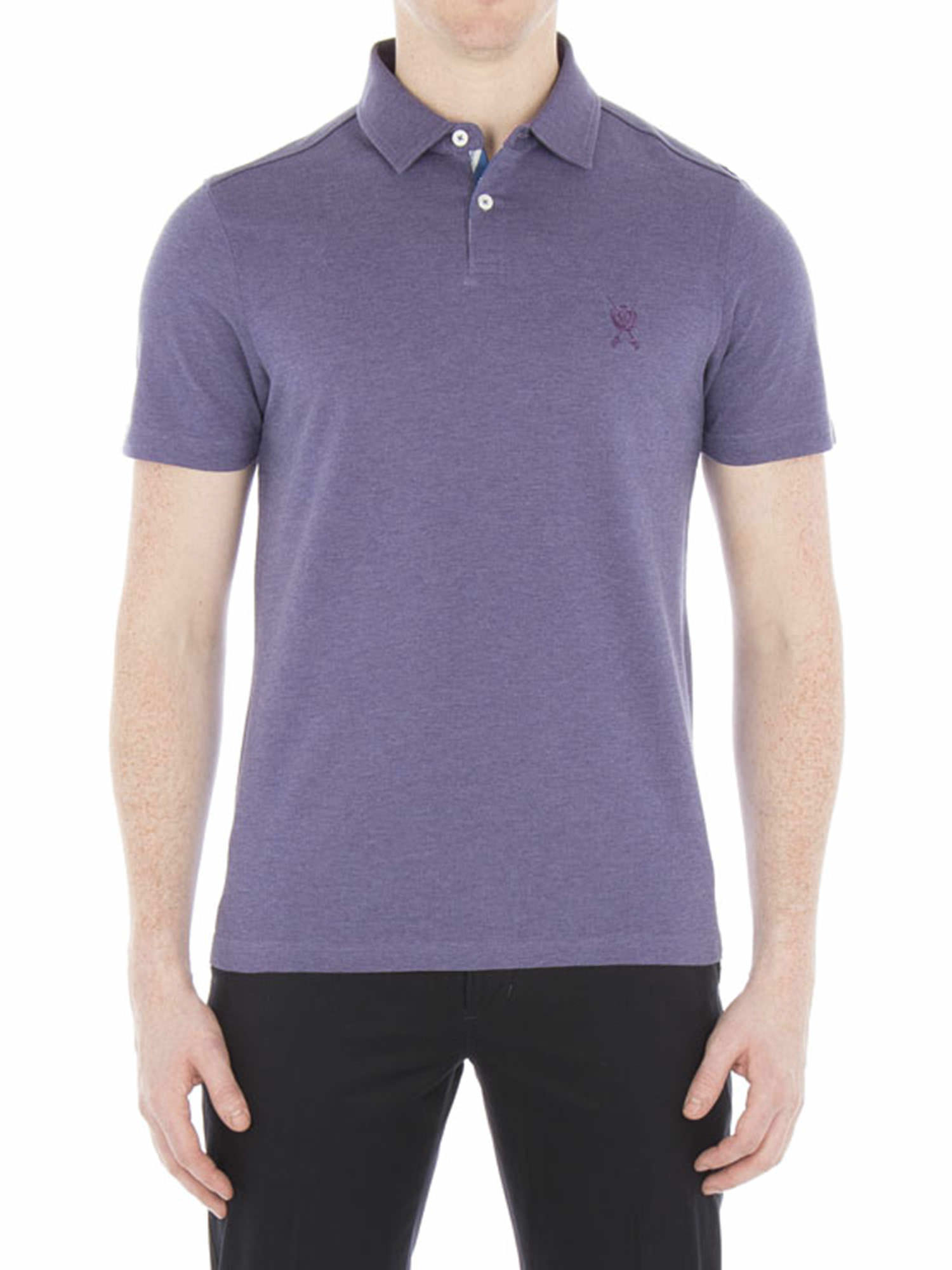 Jeff Banks JEFF BANKS LILAC HERRINGBONE WEAVE POLO- currently unavailable | Jeff Banks