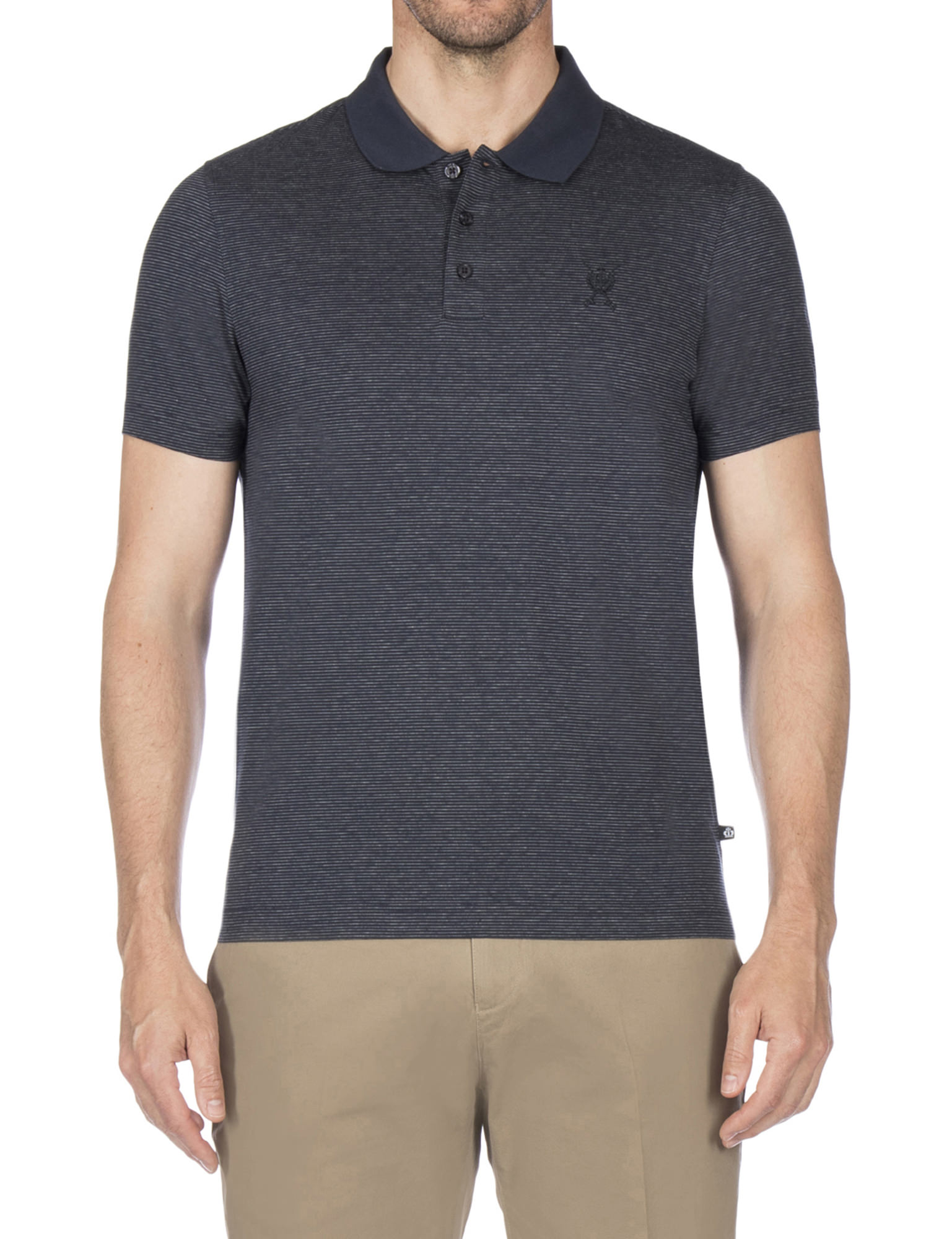 Jeff Banks JEFF BANKS NAVY MARL STRIPE POLO- currently unavailable | Jeff Banks