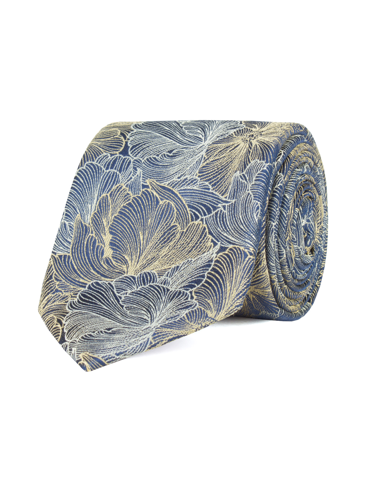Stvdio by Jeff Banks Stvdio by Jeff Banks Gold etched petals tie