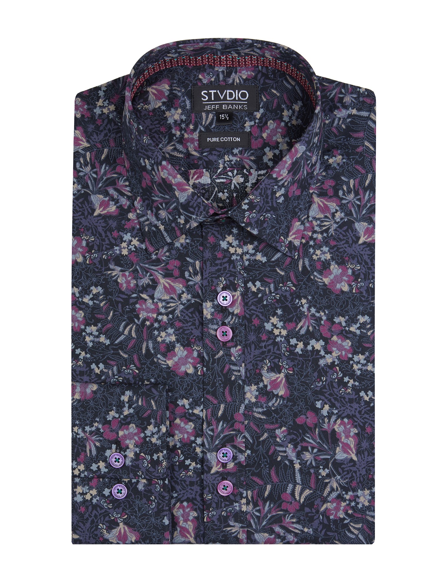 Stvdio by Jeff Banks Stvdio by Jeff Banks Black Leaf Print Shirt ...