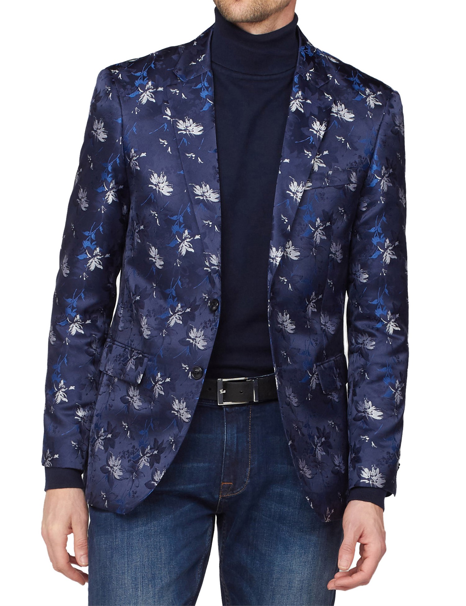 blue floral jacket