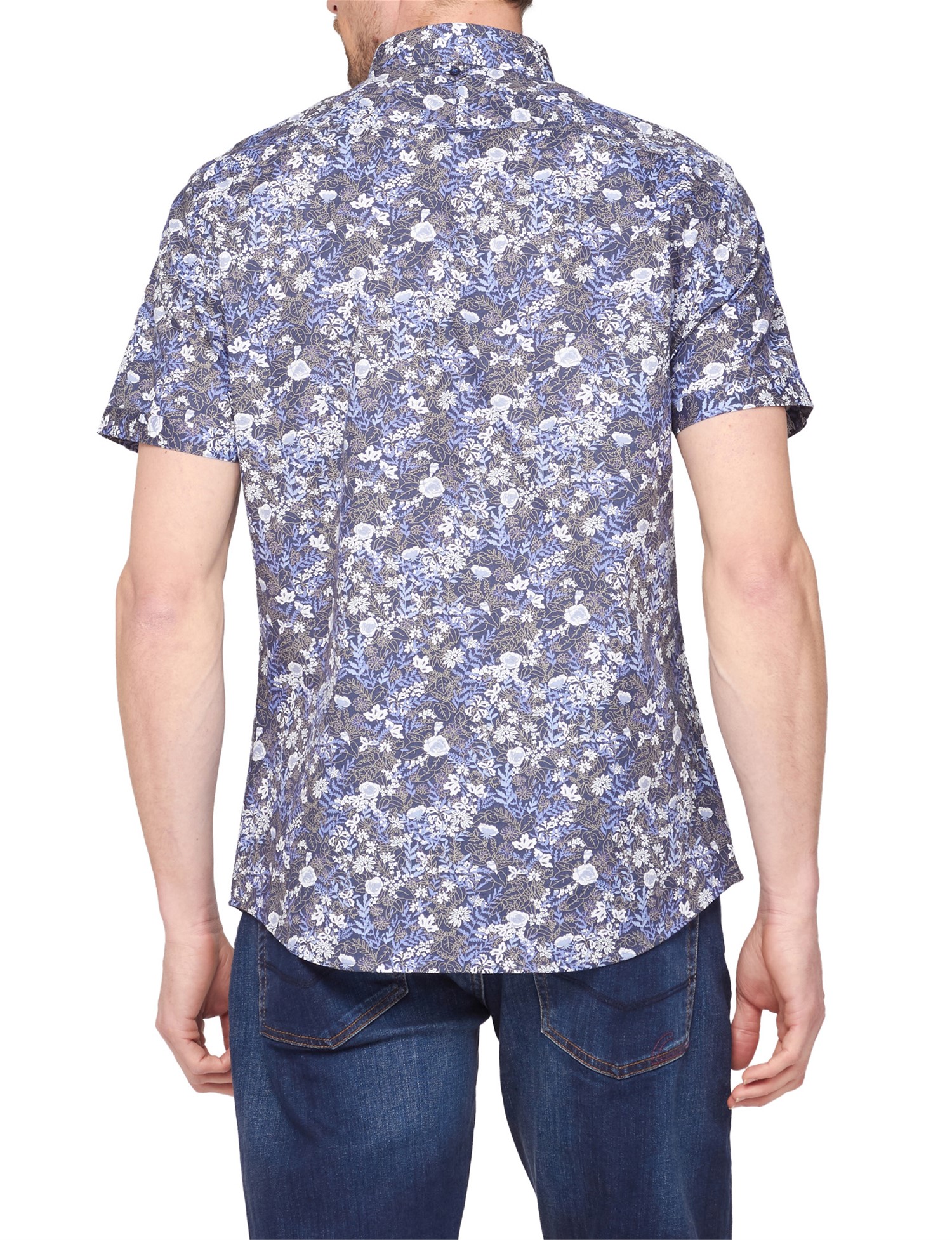 Jeff Banks Short Sleeve Floral Shirt 