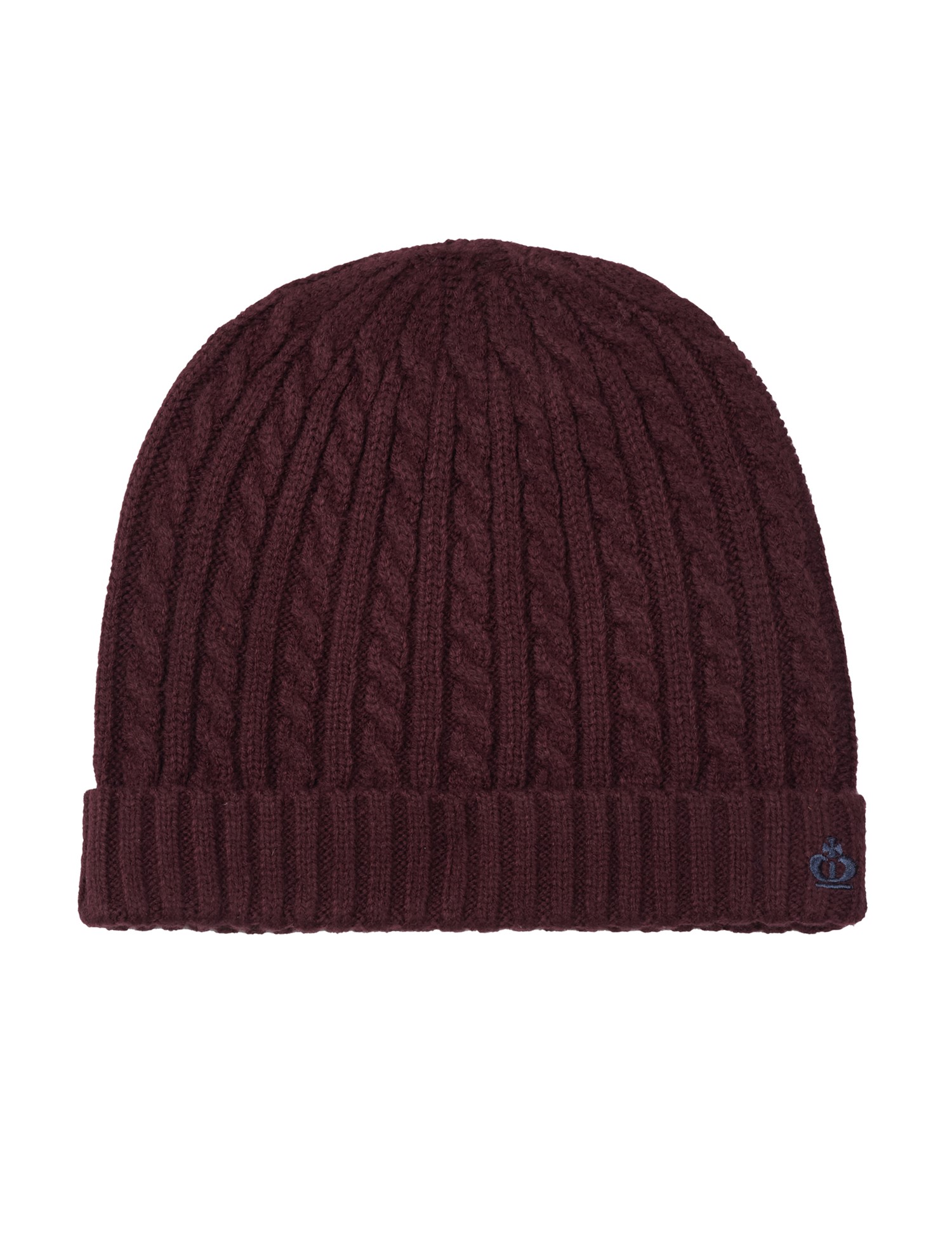 jeff banks cable knit beanie hat 0 burgundy