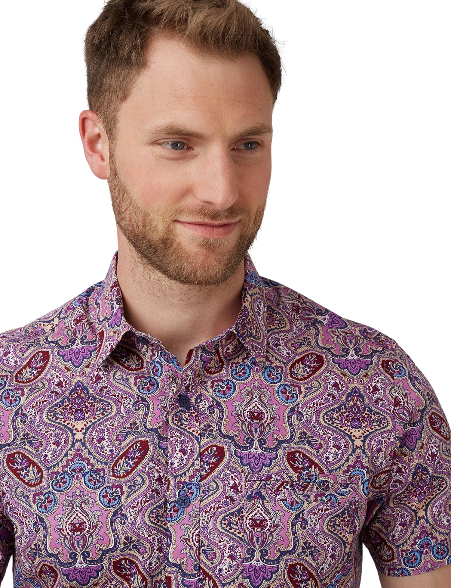 Jeff Banks Vibrant Paisley Print Shirt 