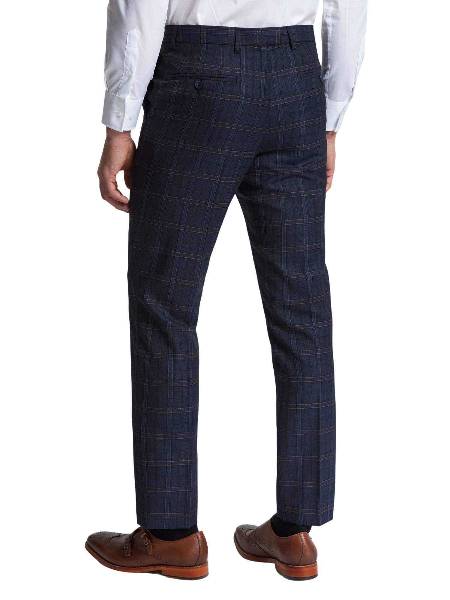 Amazon.com: Dress Pants for Men Casual Slim Fit Plaid Pants Relaxed Fit  Skinny Business Pencil Long Pants Trousers (Dark Blue, S) : Clothing, Shoes  & Jewelry