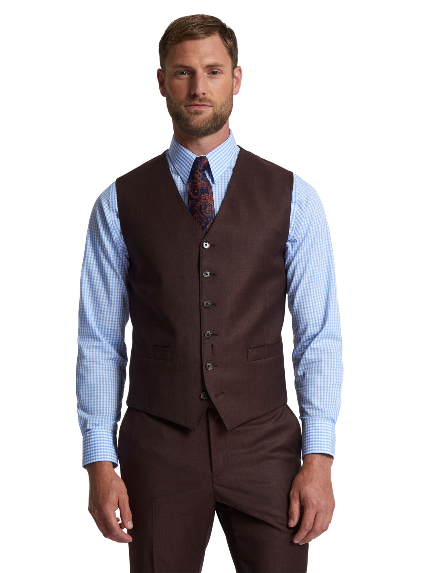 jeff banks plain wine ivy league waistcoat 40r wine