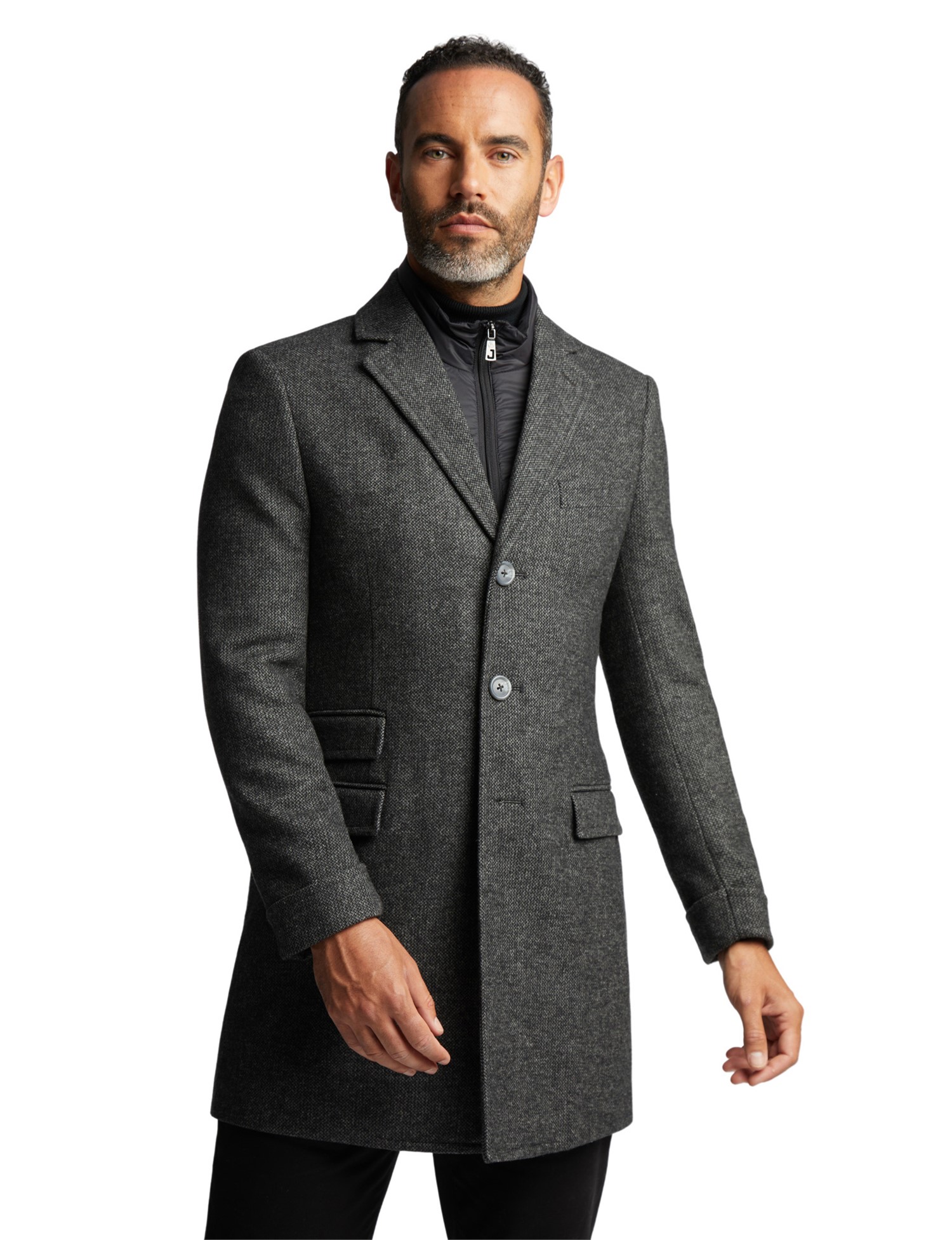 Long charcoal clearance coat