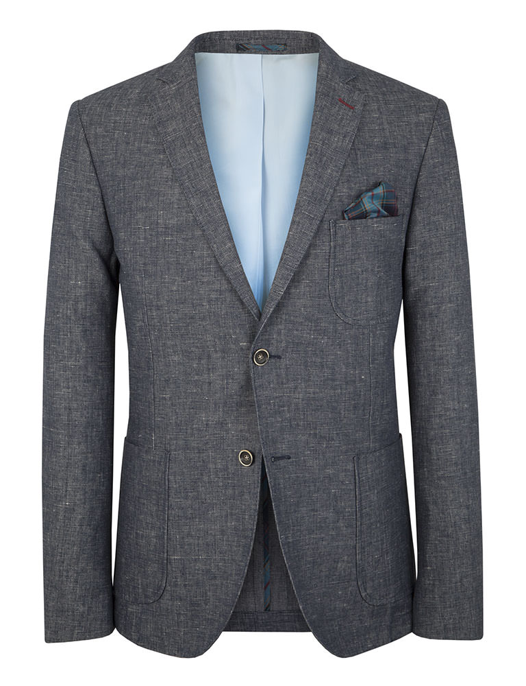 Jeff Banks Jeff Banks Blue Linen Blazer- currently unavailable | Jeff Banks