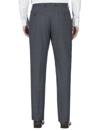 Jeff Banks Airforce windowpane flat front regular fit black label suit ...