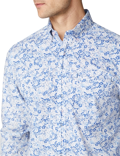 Jeff Banks, Men's Wine Floral Print Shirt