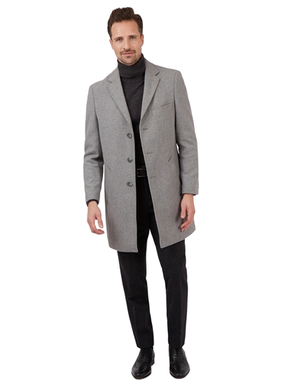 light grey overcoat